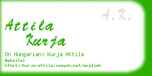 attila kurja business card